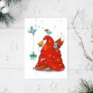 Christmas card, card printed on environmental friendly paper, A6